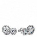 Pendientes de Botón Halo y Abrazo 293774C01  PANDORA