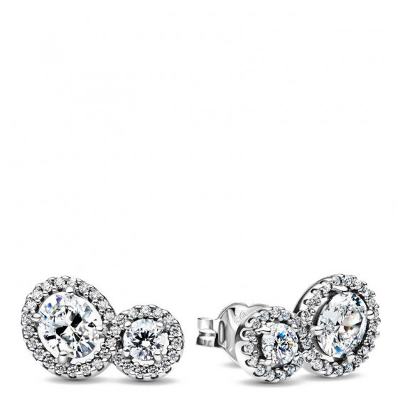 Pendientes de Botón Halo y Abrazo 293774C01  PANDORA