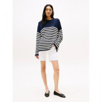Pantalón Corto Vaquero Blanco de Tiro Medio de TOMMY HILFIGER