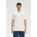 Polos Polo FRED PERRY M6000 Crudo Claro / Canela