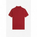 Polos Polo FRED PERRY M6000 Rojo Tostado / Azul Marino