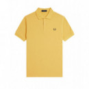 Polos Polo FRED PERRY M6000 Panal de Abeja / Verde Pista