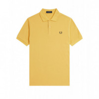 Polos Polo FRED PERRY M6000 Panal de Abeja / Verde Pista