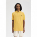 Polos Polo FRED PERRY M6000 Panal de Abeja / Verde Pista