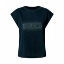 Camiseta Logo Strass Fit Boxy  PEPE JEANS