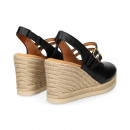 sin Talon 2 Hebillas Piel Negro  UNISA