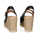 sin Talon 2 Hebillas Piel Negro  UNISA