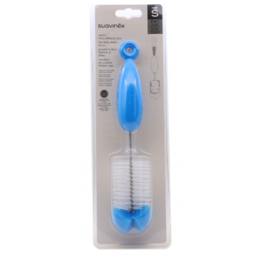 SUAVINEX Cepillo Limpiabiberon Duo Azul