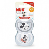 Nuk Chupete Silicona Space Mickey 0 - 6M 2UN  ROCHE DIAGNOSTICS