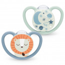 NUK Chupete Space Silicona 0-6 M 2UN