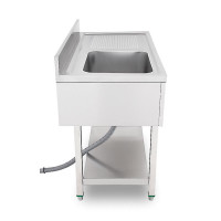 Fregadero Industrial con Estante Izquierda LARRYHOUSE 1400X700X850 Mm