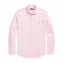 Polo RALPH LAUREN - Jersey Spread-collar Shirt - Garden Pink C7940 - 710899386011/GARDEN Pink C7940