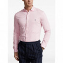 Polo RALPH LAUREN - Jersey Spread-collar Shirt - Garden Pink C7940 - 710899386011/GARDEN Pink C7940