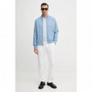 Ls Matte Bomber Jacket Faded Denim  CALVIN KLEIN