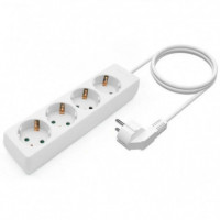 Regleta AISENS 4 Schukos Proteccion 1,4M White
