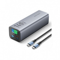 Powerbank VENTION 27000MAH 2XUSB-A + 2XUSB-C Led Display 140W Grey