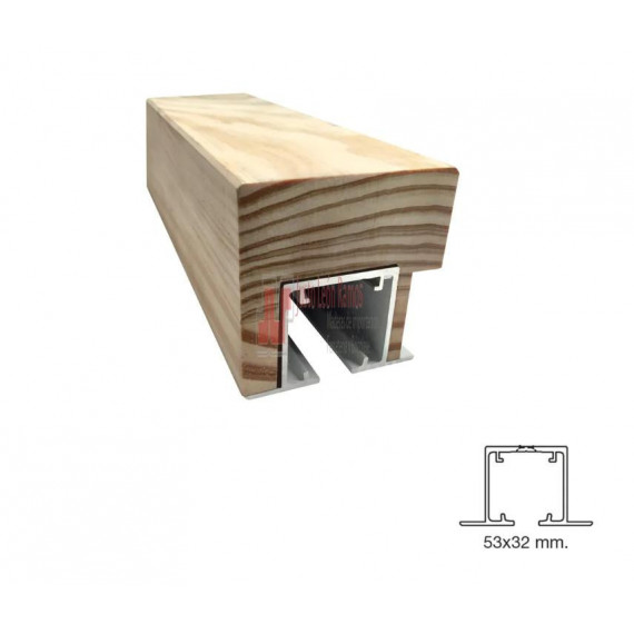 Sf-p70 Ready - Guía Y Accesorios Para Puertas Correderas Hasta 70 Kg - Longitud 3 M