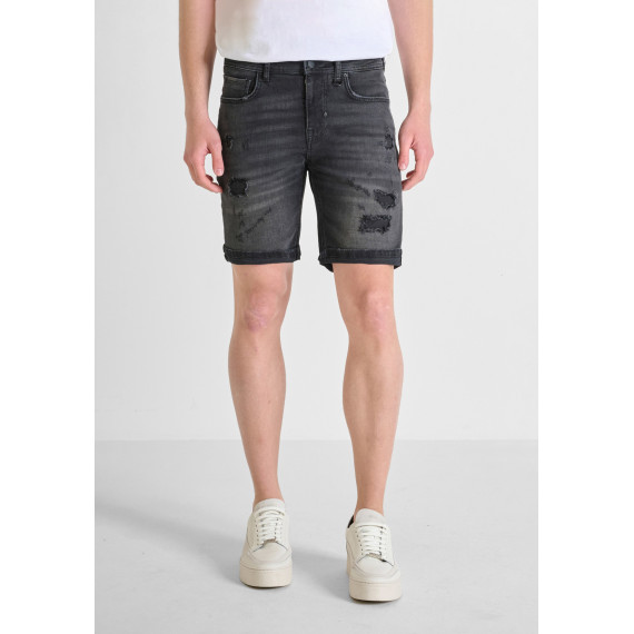 Pantalones Cortos Skinny Fit «randy» en Tejido Vaquero en Negro de ANTONY MORATO