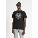 Camiseta Regular Fit de Punto de Algodón y Estampado de Tigre en Contraste de ANTONY MORATO
