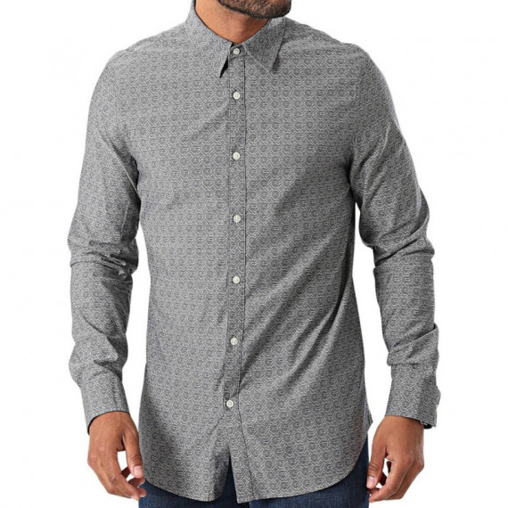 Ls Sunset Aop Shirt Micro G Blue/dreamy  GUESS