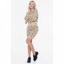 Sarah 4G Skirt Swtr Travertine Sand Blac  GUESS