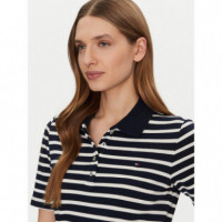 1985 Reg Pique Polo Ss Dark Night Navy/  TOMMY HILFIGER