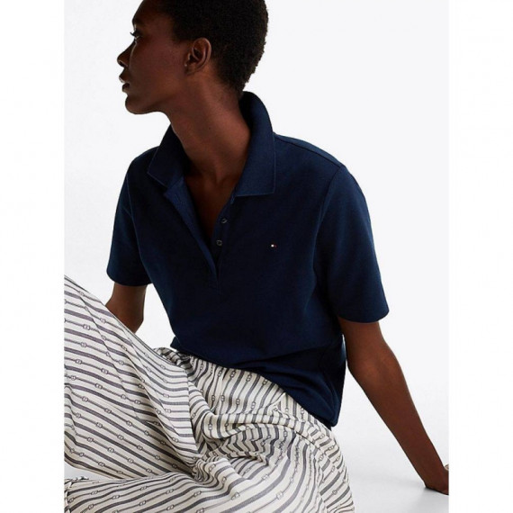 1985 Reg Pique Polo Ss Dark Night Navy  TOMMY HILFIGER