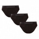 3P Brief Wb Blk/blk/blk  TOMMY HILFIGER