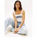 Tjw Smock Varsity Bralette Ecru  TOMMY JEANS