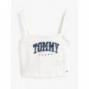 Tjw Smock Varsity Bralette Ecru  TOMMY JEANS