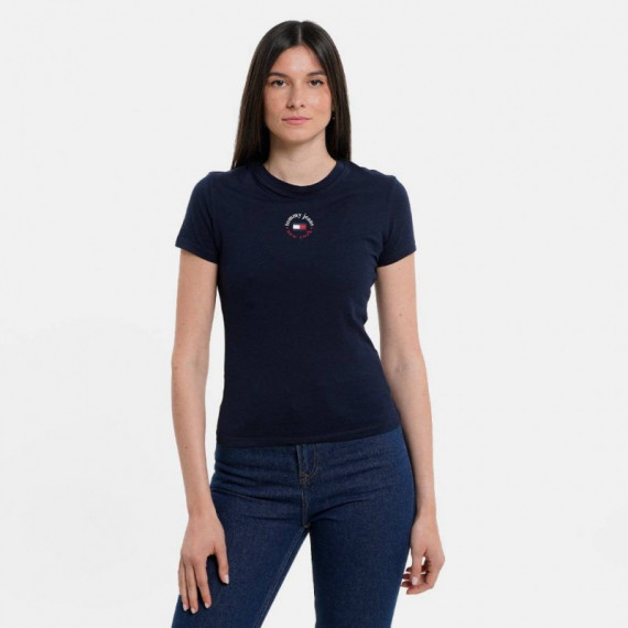Tjw Slim Essential Logo 2 Tee Dark Night  TOMMY JEANS