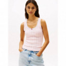 Tjw Slim  Pointelle Tank Top Precious Pi  TOMMY JEANS