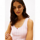 Tjw Slim  Pointelle Tank Top Precious Pi  TOMMY JEANS