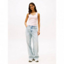 Tjw Slim  Pointelle Tank Top Precious Pi  TOMMY JEANS