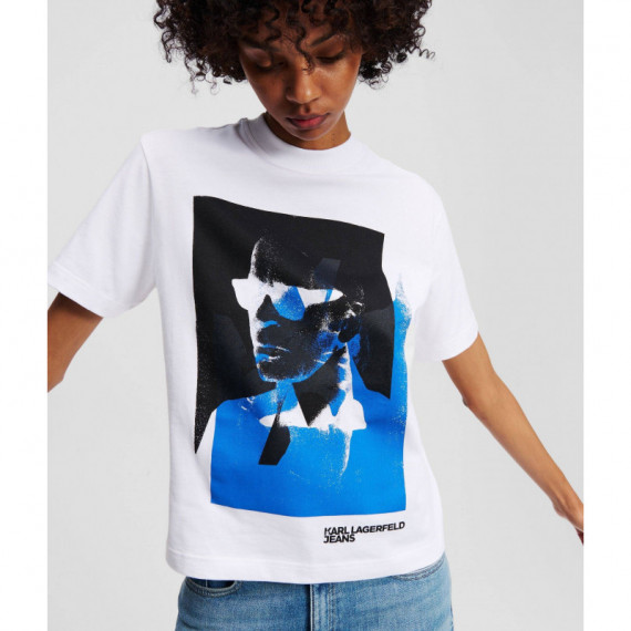 Klj Reg Ss Karl Tee White  KARL LAGERFELD