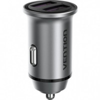 Cargador Coche Smartphone VENTION 30W 2XUSB-A Silver