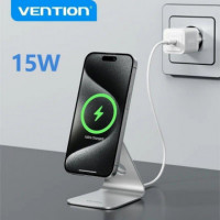Cargador VENTION Sobremesa Smartphone Magsafe 15W Wireless 1M Silver