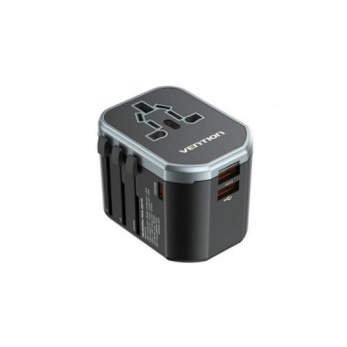 Cargador de Pared VENTION Universal Usb-c 2XUSB-A 20W