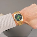 CASIO MTP-1302PGC-3AV Reloj Analógico para Hombre - Esfera Verde, Acabado Dorado, Acero Inoxidable y Wr 50M