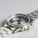 CASIO MTP-1375PD-2A1 Reloj Analógico para Hombre - Esfera Azul Oscuro, Multifunción, Acero Inoxidable, Wr 50M