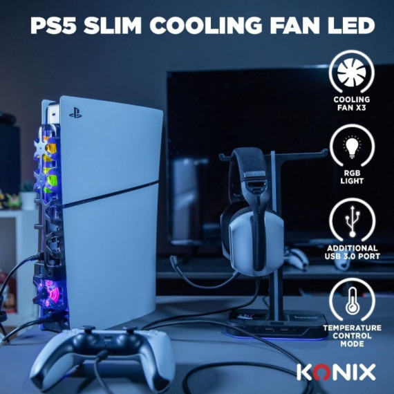 KONIX Ventilador de Refrigeración para Consola PS5 Slim