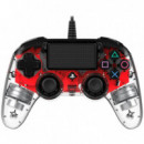 NACON Mando Oficial Playstation PS4 Compact Rojo (PS4OFCPADCLRED)