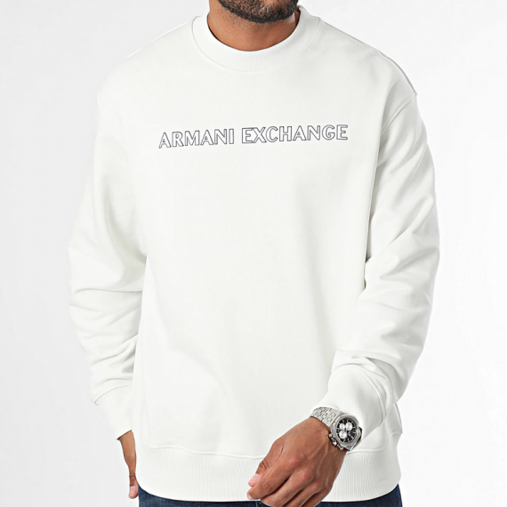 Sudadera ARMANI EXCHANGE Blanca Logo Frontal