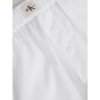 Summer Poplin Boxer Short Brilliant Whit  CALVIN KLEIN