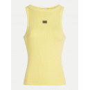 Washed Woven Label Rib Tank Top Muted Li  CALVIN KLEIN