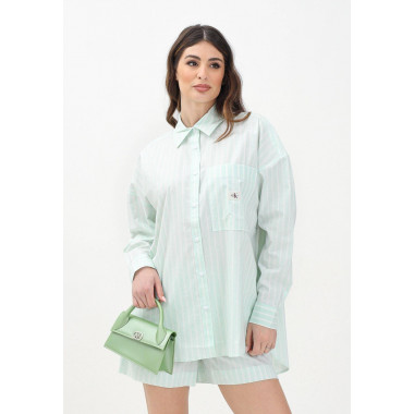 Summer Poplin Oversized Shirt Moonlight  CALVIN KLEIN