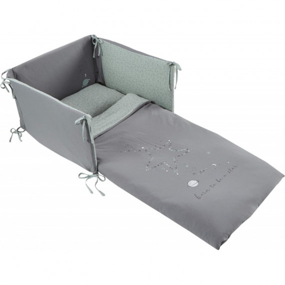 Funda Nórdica 70x140 Cm+ Protector+ Cojin Planet Bimbi