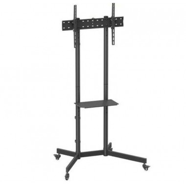 AISENS Soporte de Suelo Inclinable con Ruedas 45KG 37-70 Negro