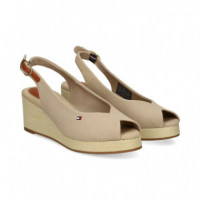 Abierto Punta y Talon Lona Beige  TOMMY HILFIGER
