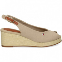 Abierto Punta y Talon Lona Beige  TOMMY HILFIGER